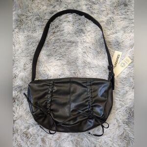 *NWT* No Boundaries Black Faux Leather Hobo Purse